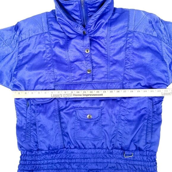 Nils Vintage Ski Royal Blue High Neck Winter Coat Snow Jacket 8 90s Y2K Gorpcore - Picture 8 of 9